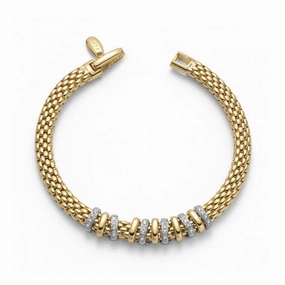 Fope Virginia 18ct Yellow Gold 0.24ct Diamond Bracelet