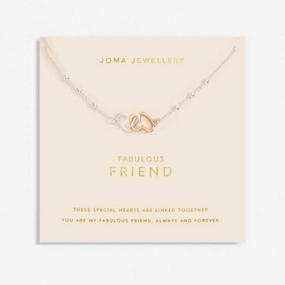 Forever Yours Fabulous Friend Silver Rose Gold Plated 46cm   5cm Necklace 6711