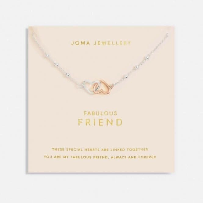 Forever Yours Fabulous Friend Silver Rose Gold Plated 46cm   5cm Necklace 6711