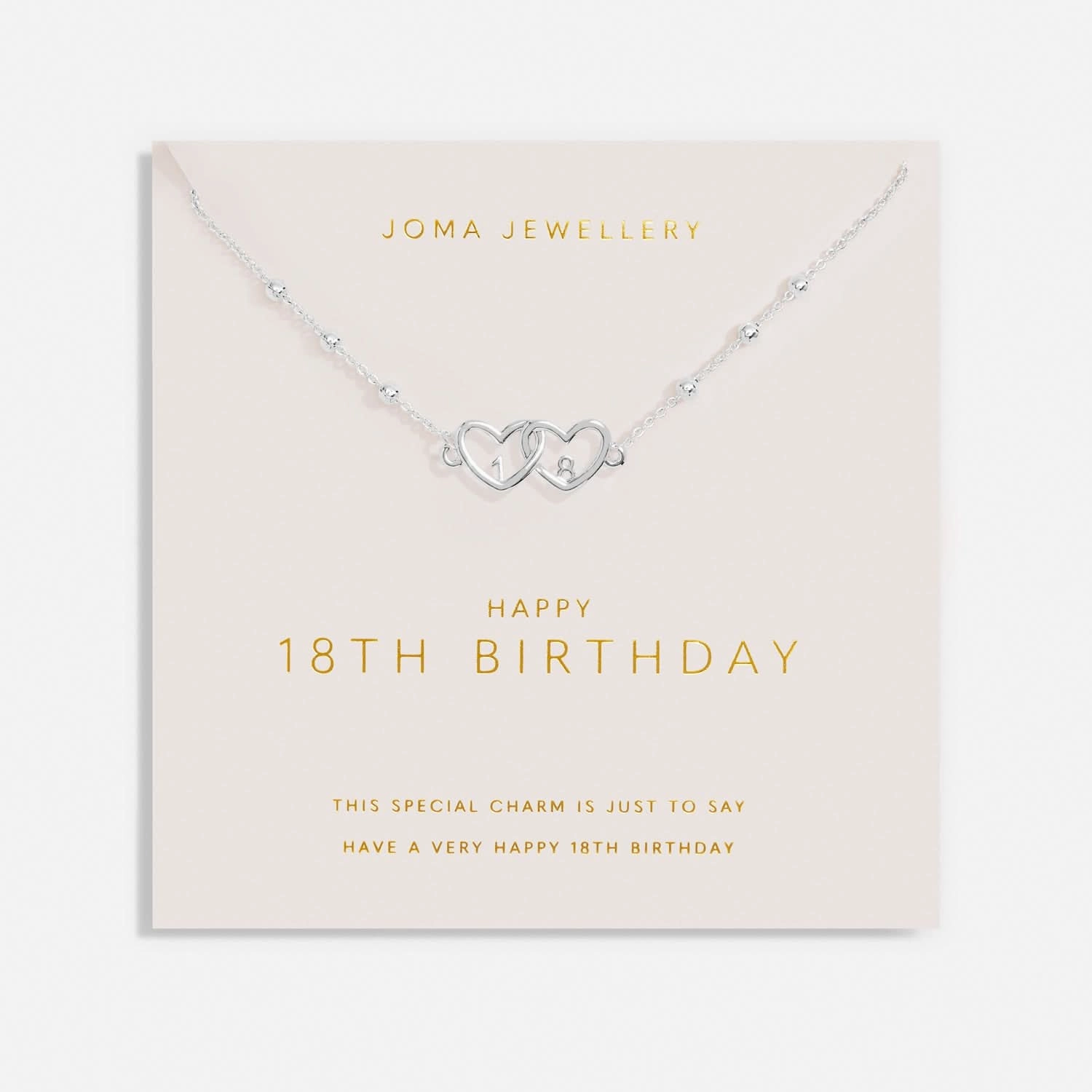 Forever Yours Happy 18th Birthday Silver Plated Necklace 7492