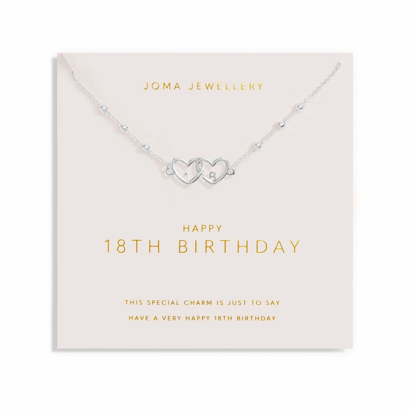 Forever Yours Happy 18th Birthday Silver Plated Necklace 7492