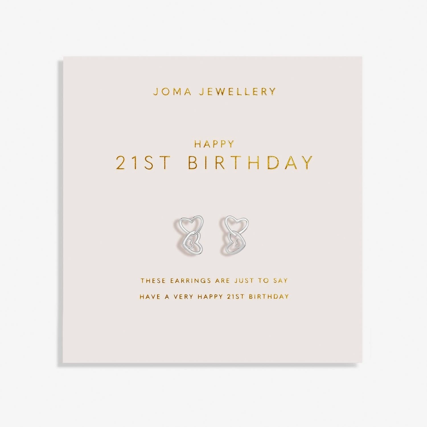 Forever Yours Happy 21st Birthday Silver Plated Earrings 7512