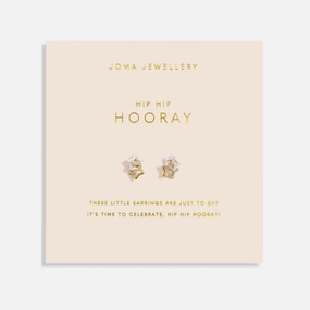 Forever Yours Hip Hip Hooray Silver Gold Plated Earrings 6763
