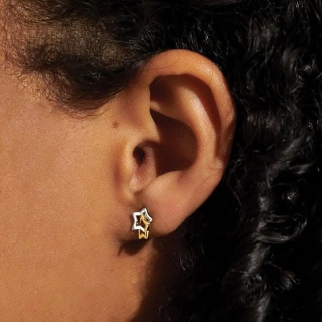 Forever Yours Hip Hip Hooray Silver Gold Plated Earrings 6763