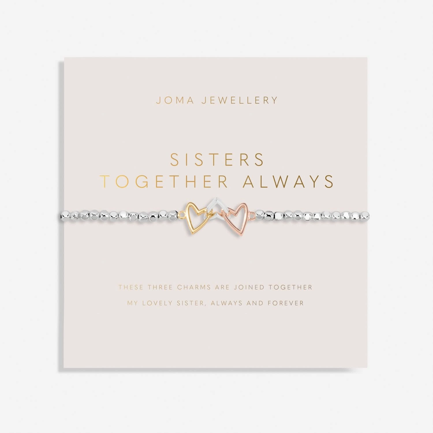 Forever Yours Sister Together Always Silver Bracelet 8283