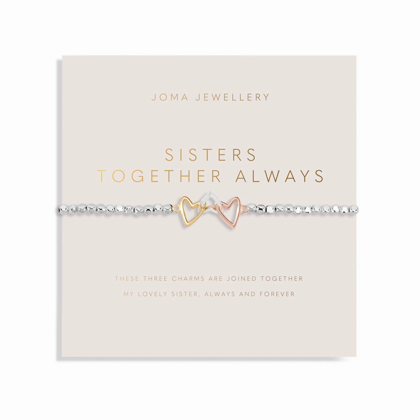 Forever Yours Sister Together Always Silver Bracelet 8283