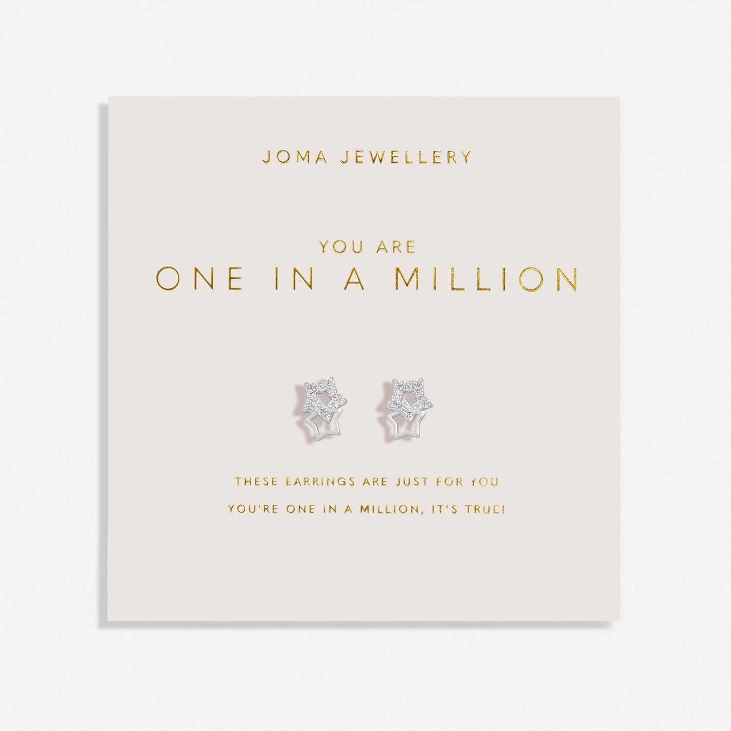 Forever Yours You Are One A Million Silver Plated Earrings 7510