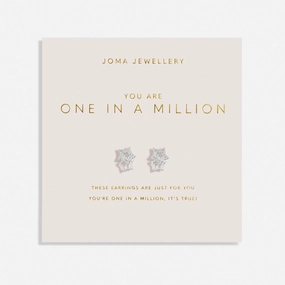 Forever Yours You Are One A Million Silver Plated Earrings 7510