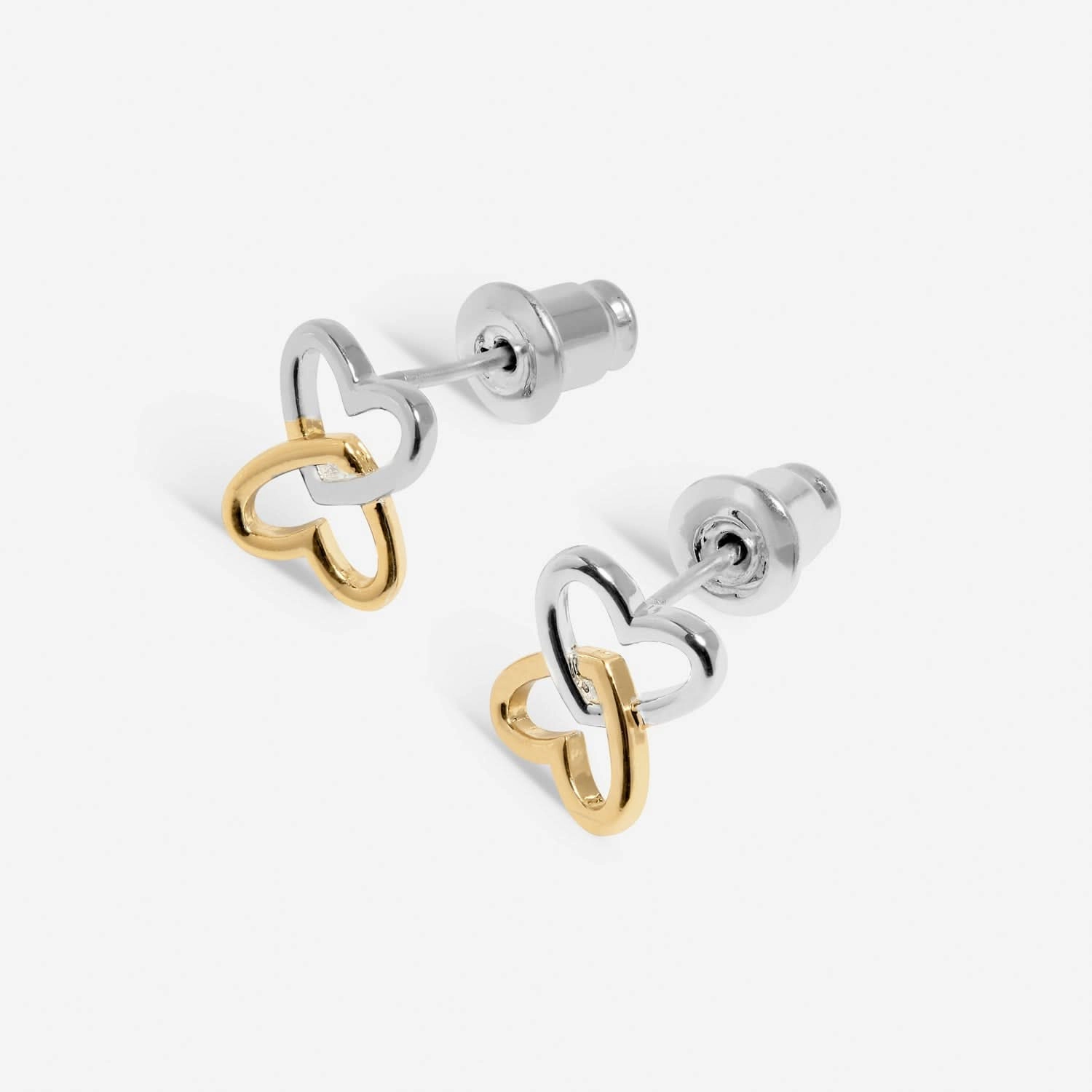 Forever Yours You Have A Heart Of Gold Silver Gold Plated Earrings 7514