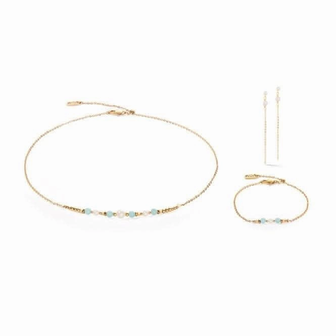 Freshwater Pearl Green Gold Necklace 1128/10-0516