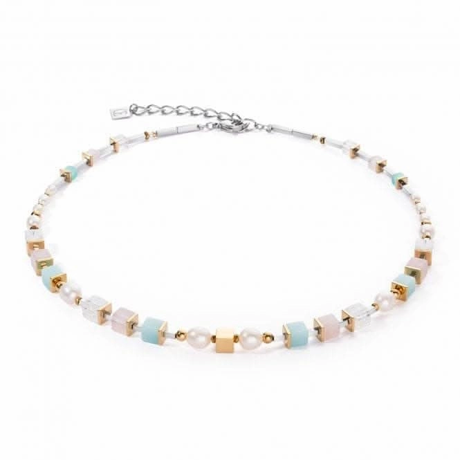 Freshwater Pearl Multicolour Pastell Romantic Necklace 1129/10-1558