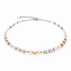 Freshwater Pearl Multicolour Pastell Romantic Necklace 1129/10-1558