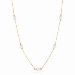 Freshwater Pearl Padua Cinque Necklace SJ-N22225-P-YG