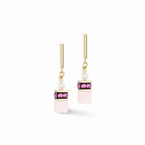 Freshwater Pearl Pink Gold Earrings 1122/21-0416