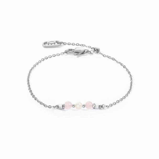 Freshwater Pearl Rose Silver Bracelet 1128/30-1917