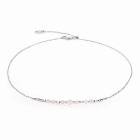 Freshwater Pearl Rose Silver Necklace 1128/10-1917