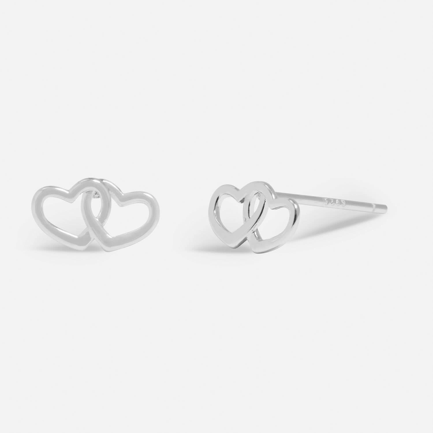 From The Heart Gift Box Friendship Silver Plated Earrings 7683