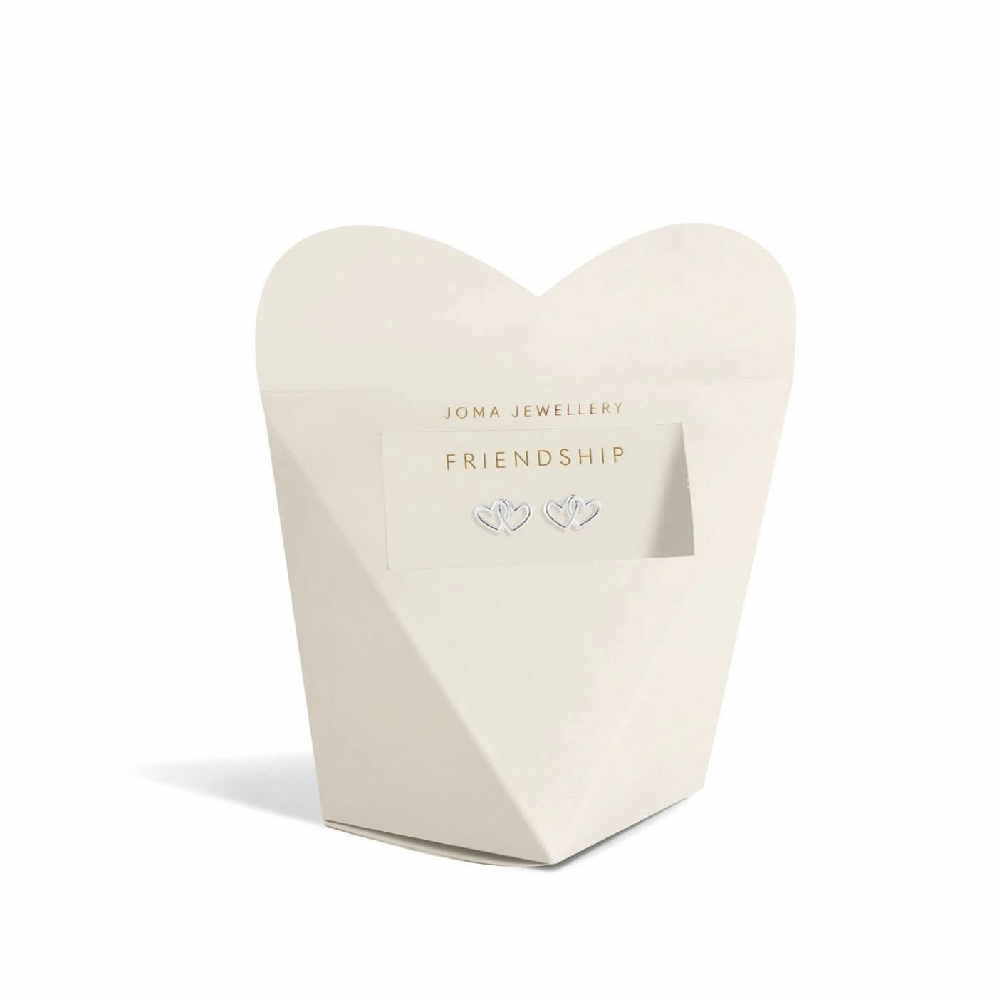 From The Heart Gift Box Friendship Silver Plated Earrings 7683