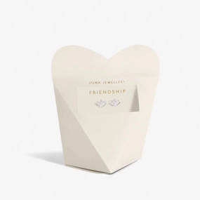 From The Heart Gift Box Friendship Silver Plated Earrings 7683