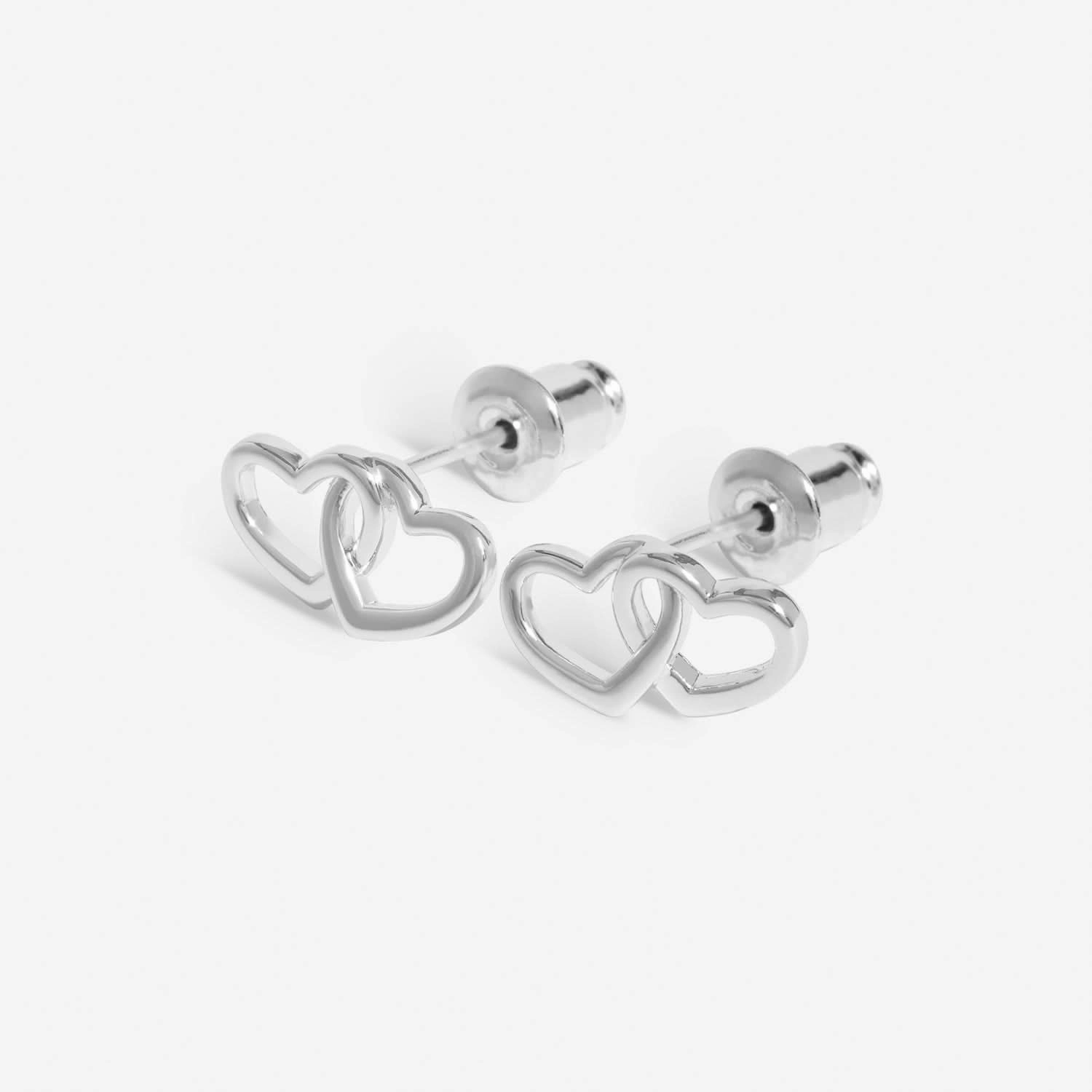 From The Heart Gift Box Friendship Silver Plated Earrings 7683