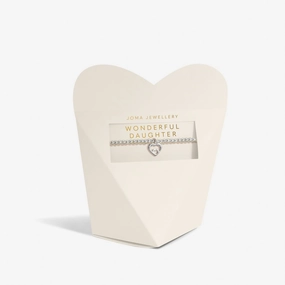 From the Heart Gift Box Wonderful Daughter Silver Plated Bracelet 8177