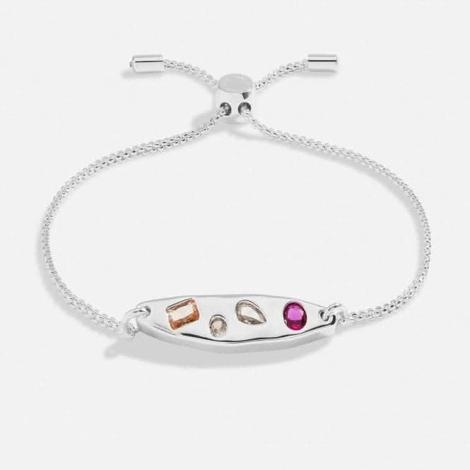 Gem Glow Gem Cluster Silver Plated 24.5cm Adjustable Bracelet 7183