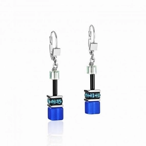GeoCUBE Blue-Green Earrings 2838/20-0705