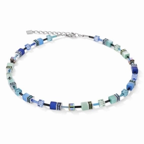 GeoCUBE Blue-Green Necklace 2838/10-0705