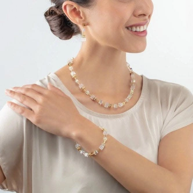 GeoCUBE Iconic Nature White-Gold Bracelet 3018/30-1416
