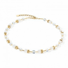 GeoCUBE Iconic Nature White-Gold Necklace 3018/10-1416