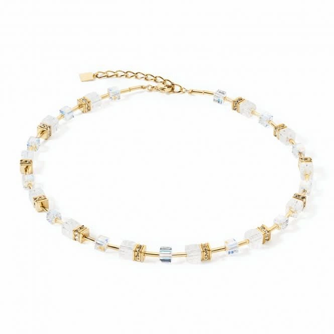 GeoCUBE Iconic Nature White-Gold Necklace 3018/10-1416