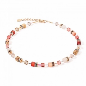 GeoCUBE Iconic Precious Red-Beige Necklace 4905/10-0310