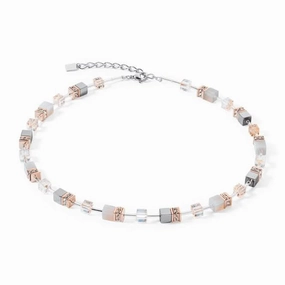 GeoCUBE Iconic Precious Rose Gold-Peach Necklace 4017/10-0235