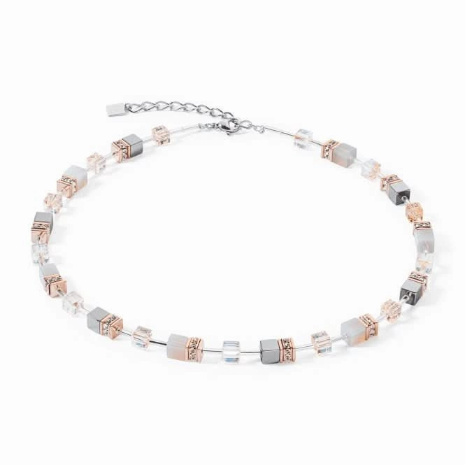 GeoCUBE Iconic Precious Rose Gold-Peach Necklace 4017/10-0235
