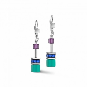 GeoCUBE Iconic Turquoise Lilac Earrings 2838/20-0608