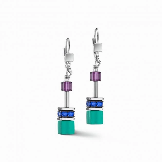GeoCUBE Iconic Turquoise Lilac Earrings 2838/20-0608