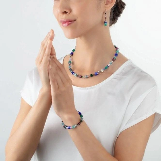 GeoCUBE Iconic Turquoise Lilac Necklace 2838/10-0608