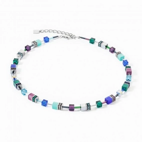 GeoCUBE Iconic Turquoise Lilac Necklace 2838/10-0608