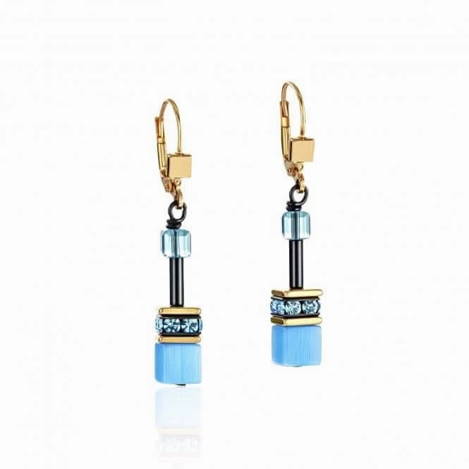 GeoCUBE Multicolour Rainbow-Gold Earrings 2838/20-1573