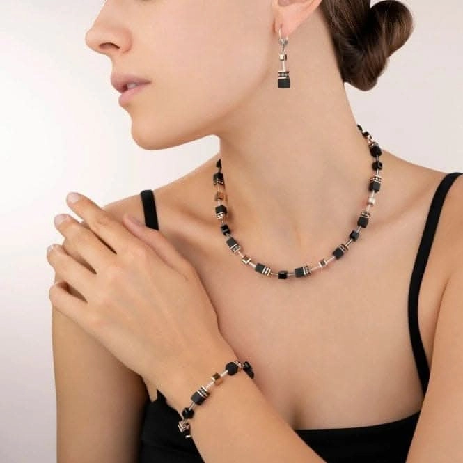 GeoCUBE Onyx Black-Rose Gold Bracelet 4018/30-1300
