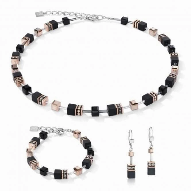 GeoCUBE Onyx Black-Rose Gold Bracelet 4018/30-1300