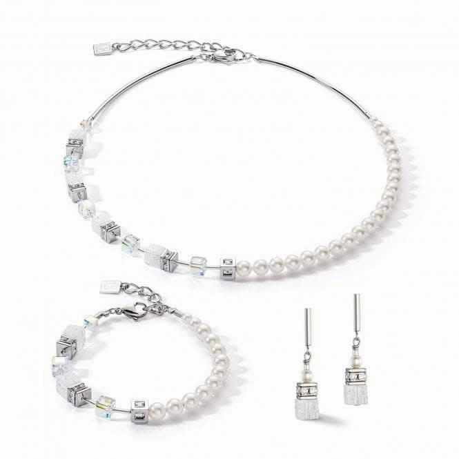 GeoCUBE Precious Fusion Pearls White Bracelet 5086/30-1400