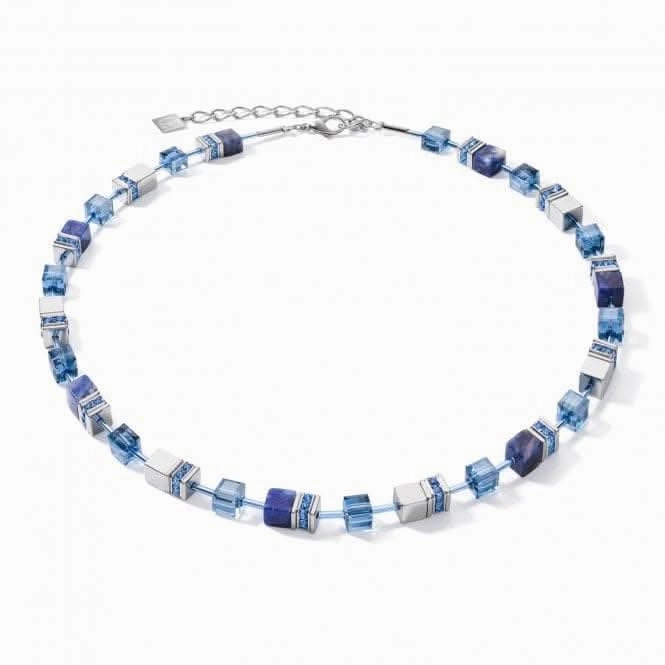 GeoCUBE Sodalite & Haematite Blue Necklace 4017/10-0700