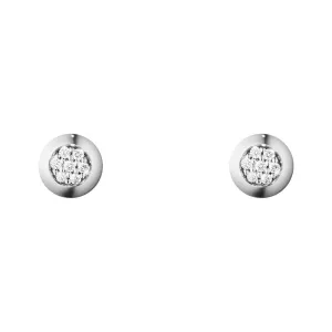 Georg Jensen Aurora 18ct White Gold 0.05ct Diamond Earrings