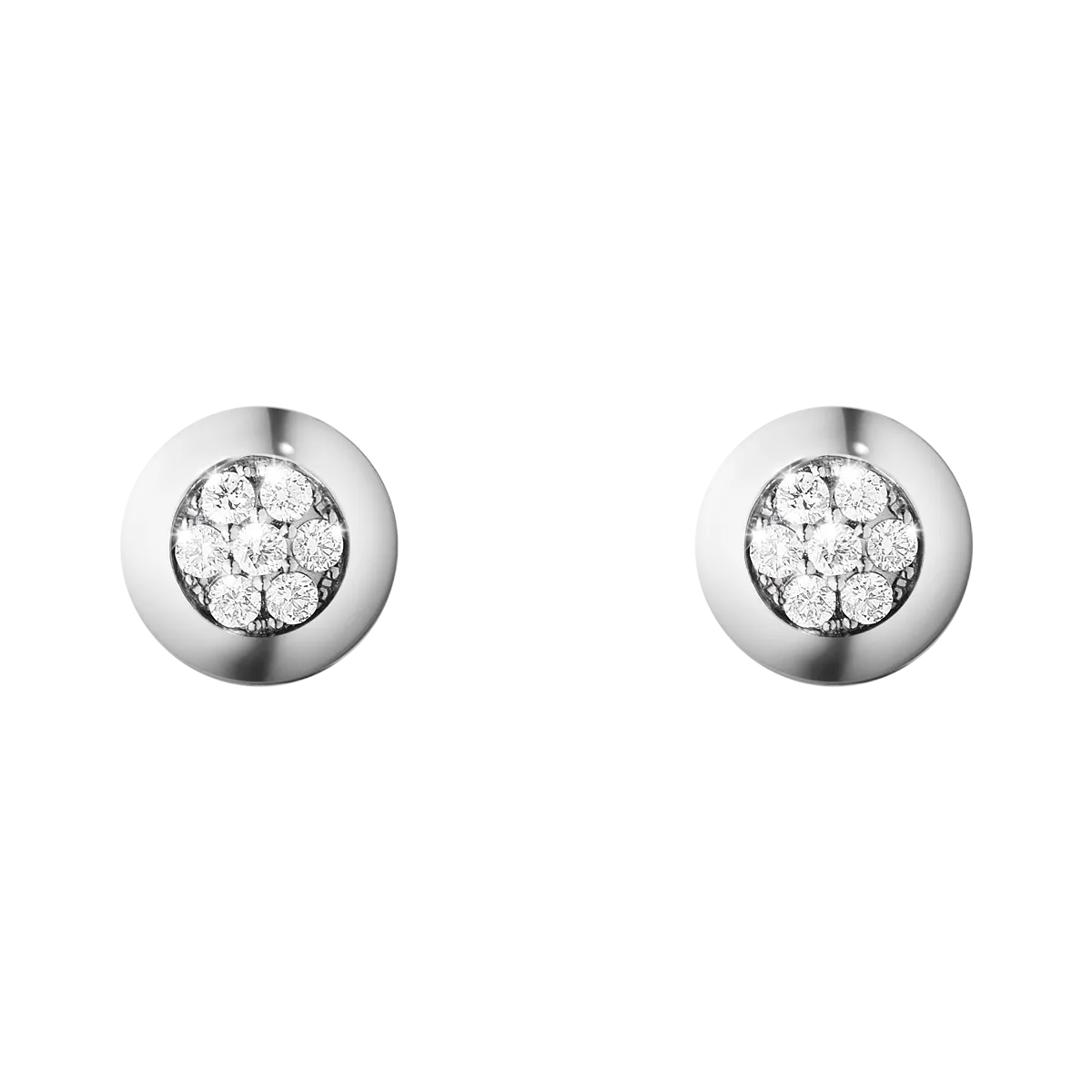 Georg Jensen Aurora 18ct White Gold 0.21ct Diamond Earrings
