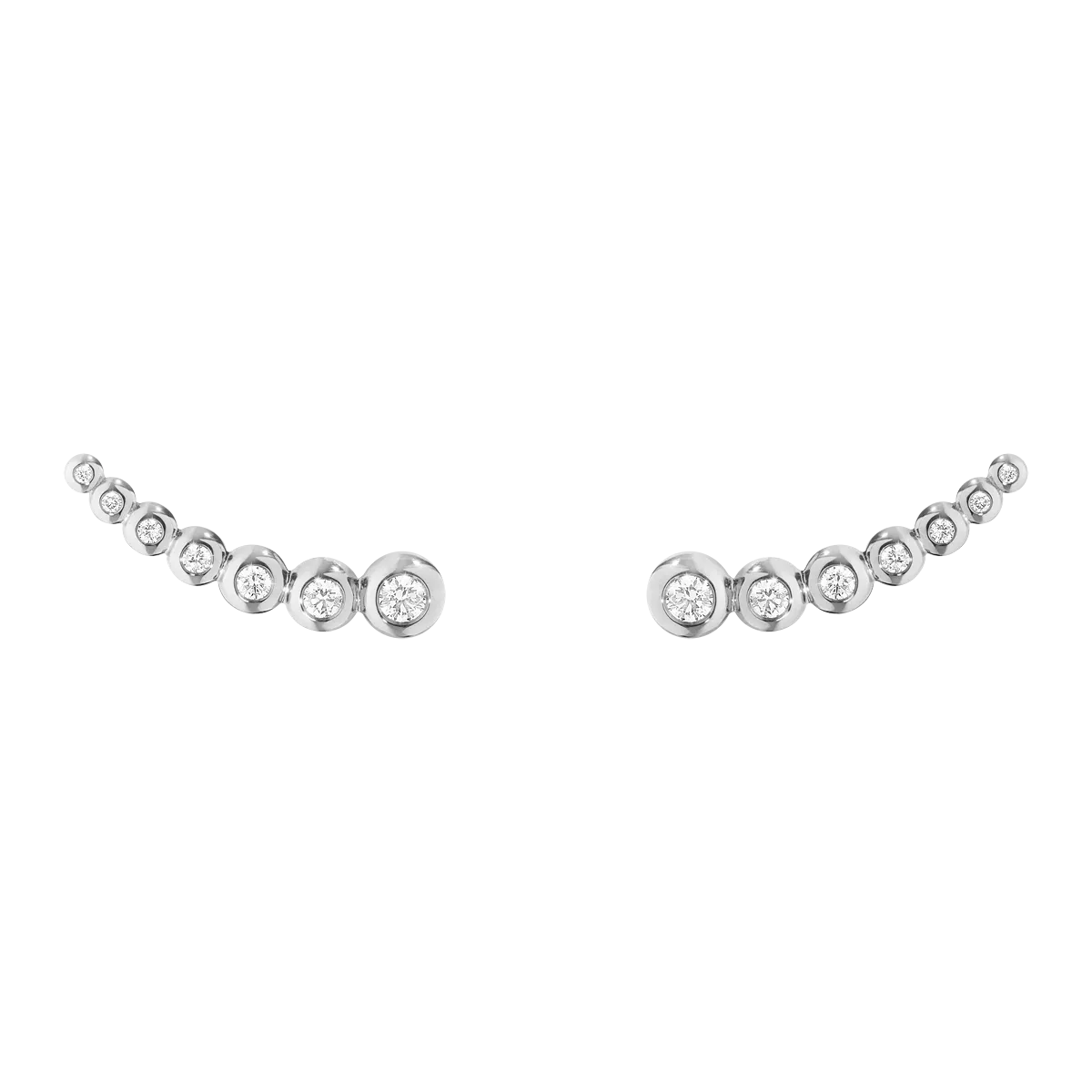 Georg Jensen Aurora 18ct White Gold 0.26ct Diamond Climber Earrings D