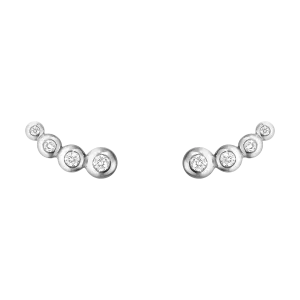 Georg Jensen Aurora 18ct White Gold Diamond Climber Earrings D