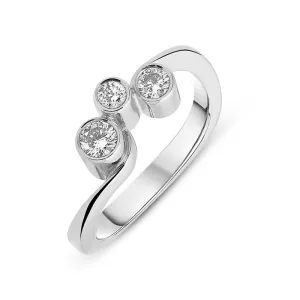 Georg Jensen Cascade 18ct White Gold 0.33ct Diamond Ring