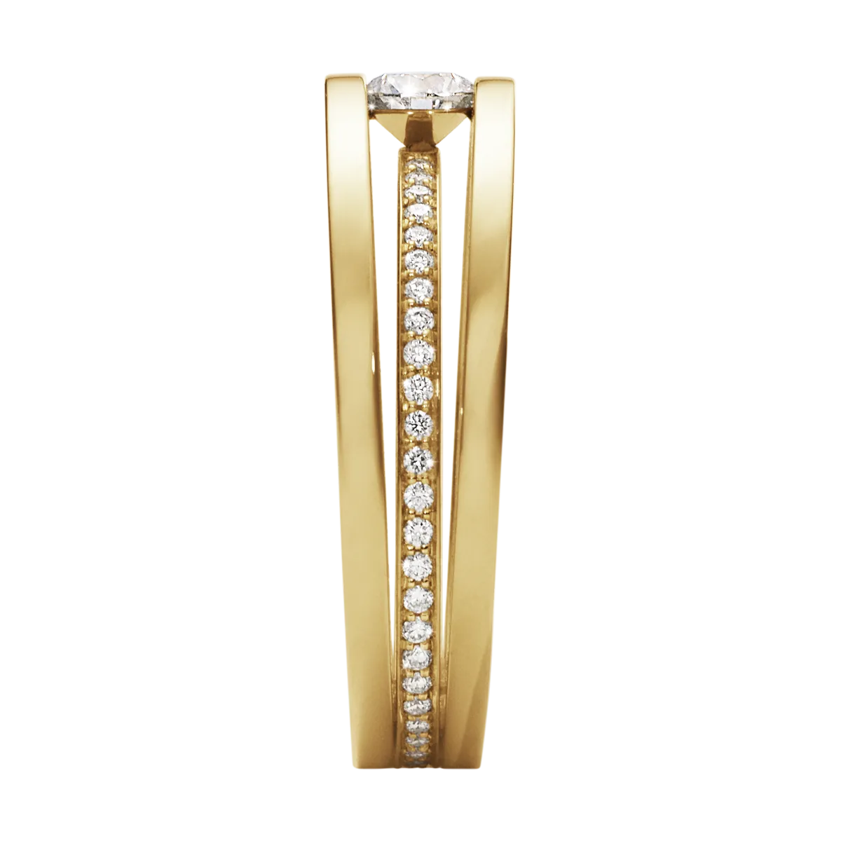 Georg Jensen Halo 18ct Yellow Gold 0.37ct Diamond Ring