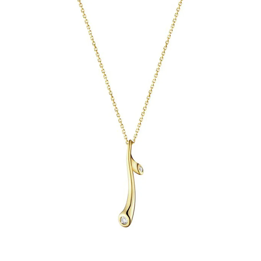 Georg Jensen Magic 18ct Yellow Gold 0.26ct Diamond Necklace D